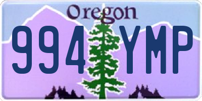 OR license plate 994YMP