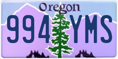 OR license plate 994YMS