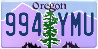 OR license plate 994YMU
