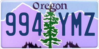 OR license plate 994YMZ