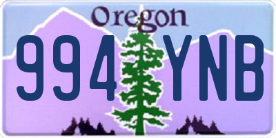 OR license plate 994YNB