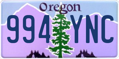 OR license plate 994YNC