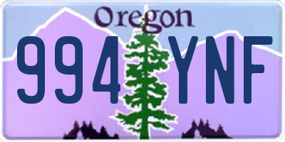 OR license plate 994YNF