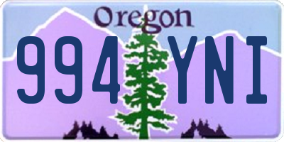 OR license plate 994YNI