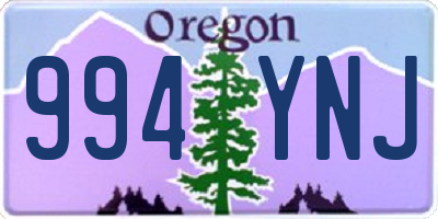 OR license plate 994YNJ