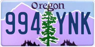 OR license plate 994YNK