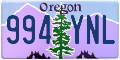 OR license plate 994YNL