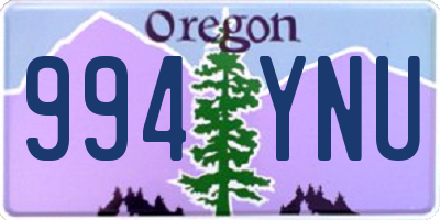 OR license plate 994YNU