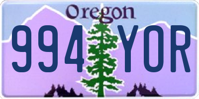 OR license plate 994YOR