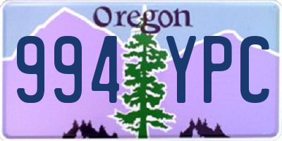 OR license plate 994YPC