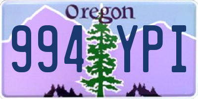 OR license plate 994YPI