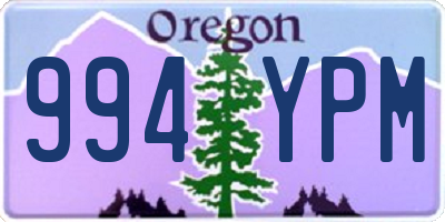 OR license plate 994YPM