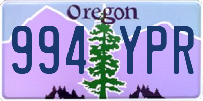 OR license plate 994YPR