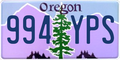 OR license plate 994YPS