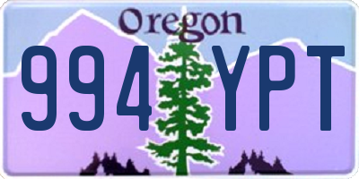 OR license plate 994YPT