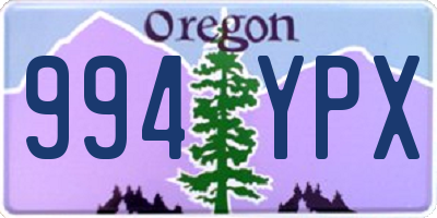 OR license plate 994YPX