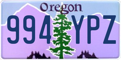 OR license plate 994YPZ