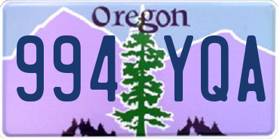 OR license plate 994YQA