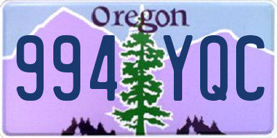 OR license plate 994YQC