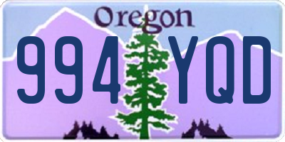 OR license plate 994YQD