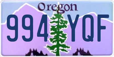 OR license plate 994YQF