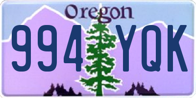 OR license plate 994YQK