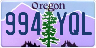 OR license plate 994YQL