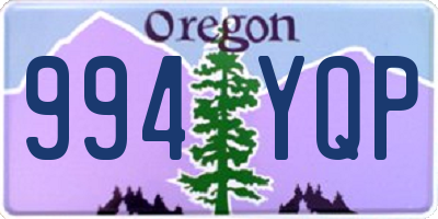 OR license plate 994YQP