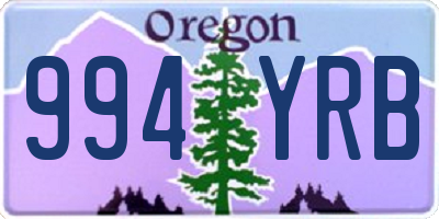 OR license plate 994YRB