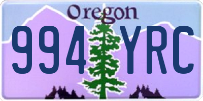 OR license plate 994YRC