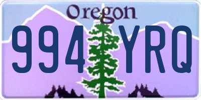 OR license plate 994YRQ