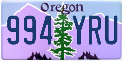 OR license plate 994YRU