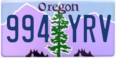 OR license plate 994YRV