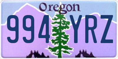 OR license plate 994YRZ