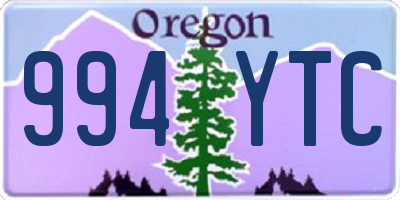 OR license plate 994YTC