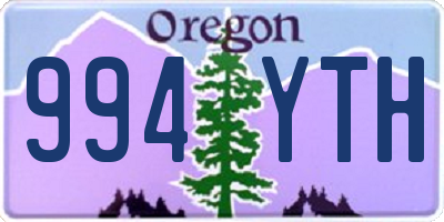 OR license plate 994YTH