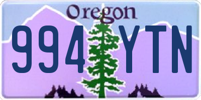 OR license plate 994YTN