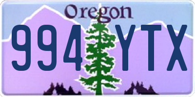 OR license plate 994YTX