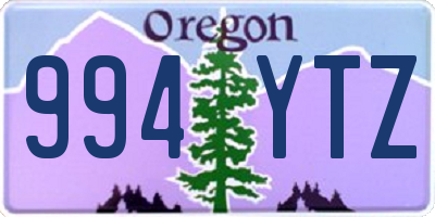 OR license plate 994YTZ