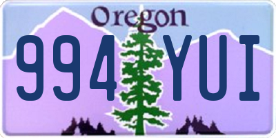 OR license plate 994YUI