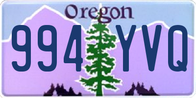 OR license plate 994YVQ