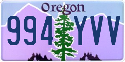 OR license plate 994YVV