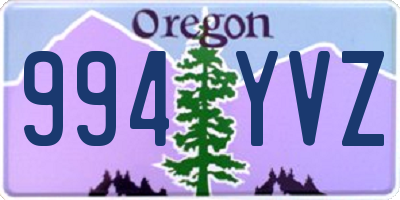 OR license plate 994YVZ