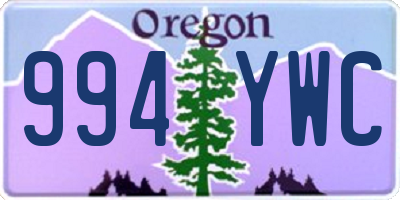 OR license plate 994YWC