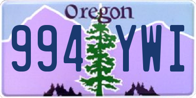 OR license plate 994YWI
