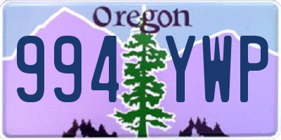 OR license plate 994YWP