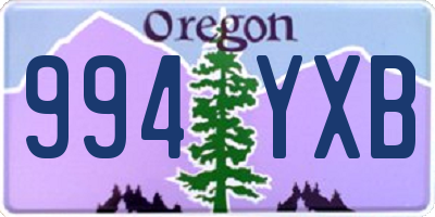 OR license plate 994YXB
