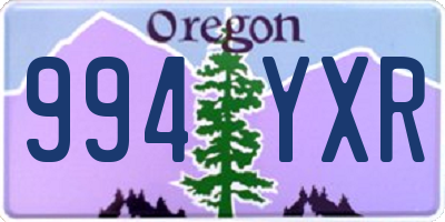 OR license plate 994YXR