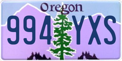 OR license plate 994YXS