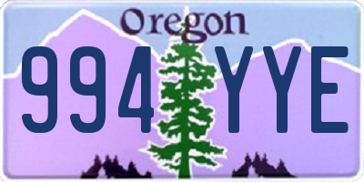 OR license plate 994YYE